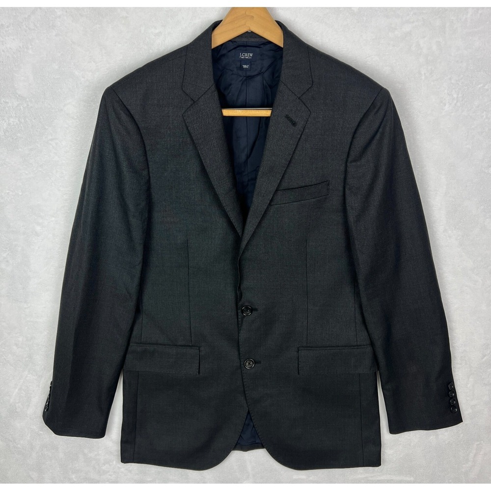 J Crew Ludlow Blazer Mens 38R Suit Jacket Dark Gray‎ Wool Sport Coat